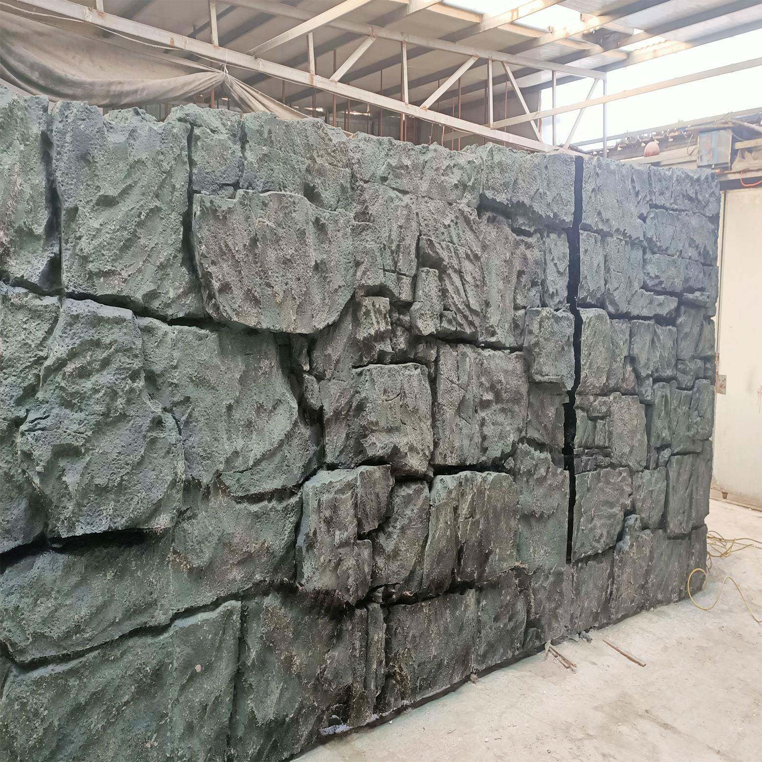 大型花园庭院造景玻璃钢假山假石雕塑高密度假山石头泡沫雕塑