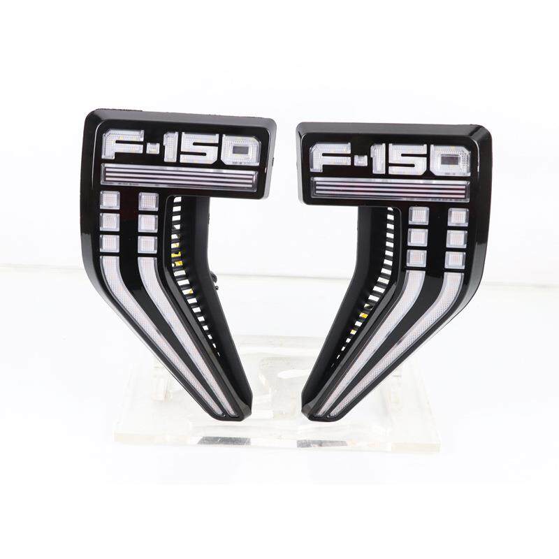 适用于21-22款福特猛禽F150前侧标志灯叶子板灯LED侧边灯转向信