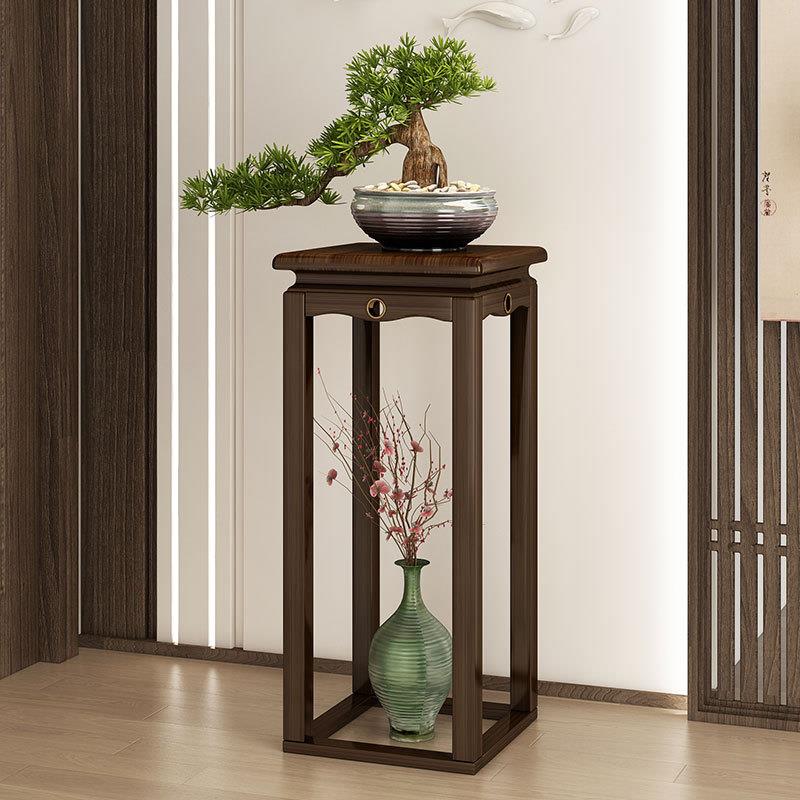 花架客厅置物架落地花台花几室内花盆架仿古中式吊兰架楠竹花架子