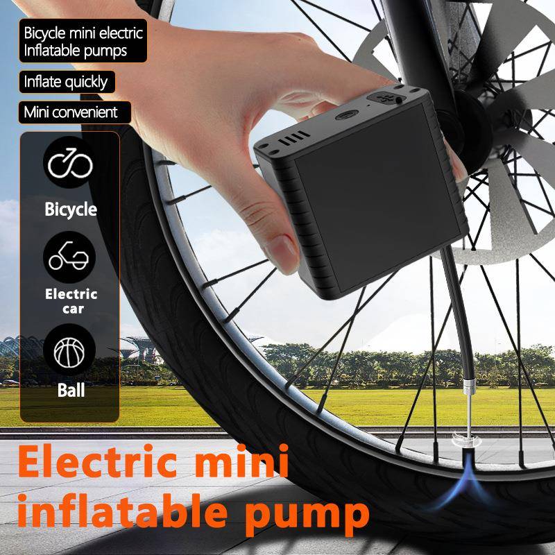 新品便携式智能自行车充气泵电动汽车打气泵家用多功能打气泵