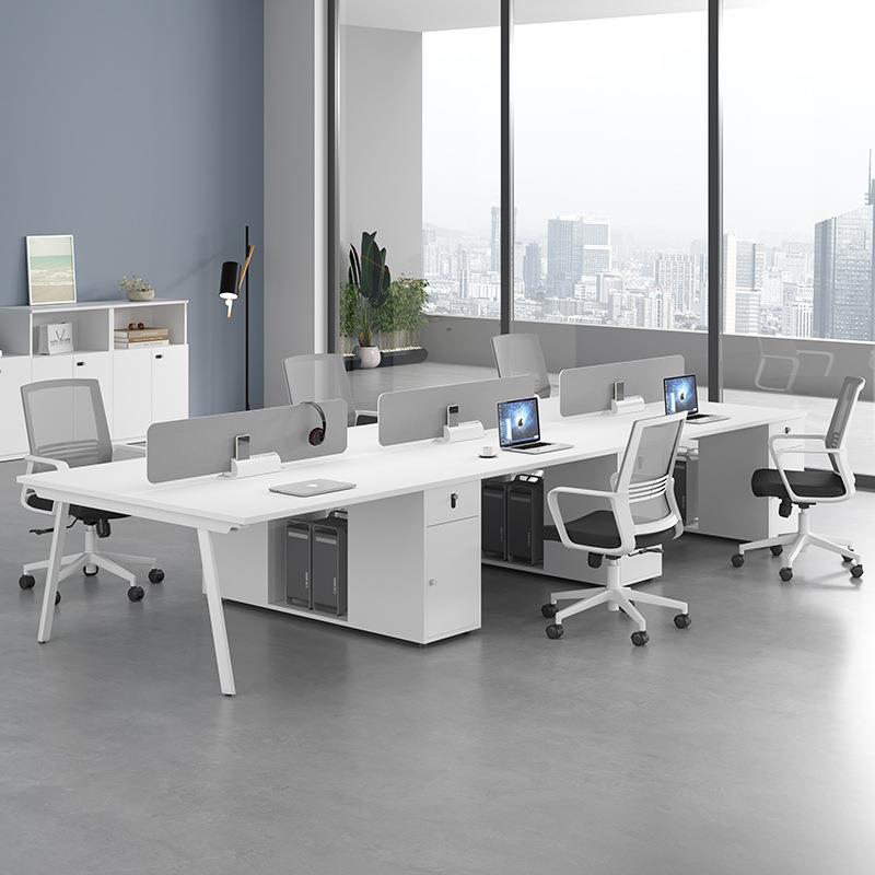 职员办公桌46人位简约现代办公桌椅组合电脑员工桌四人位办公桌