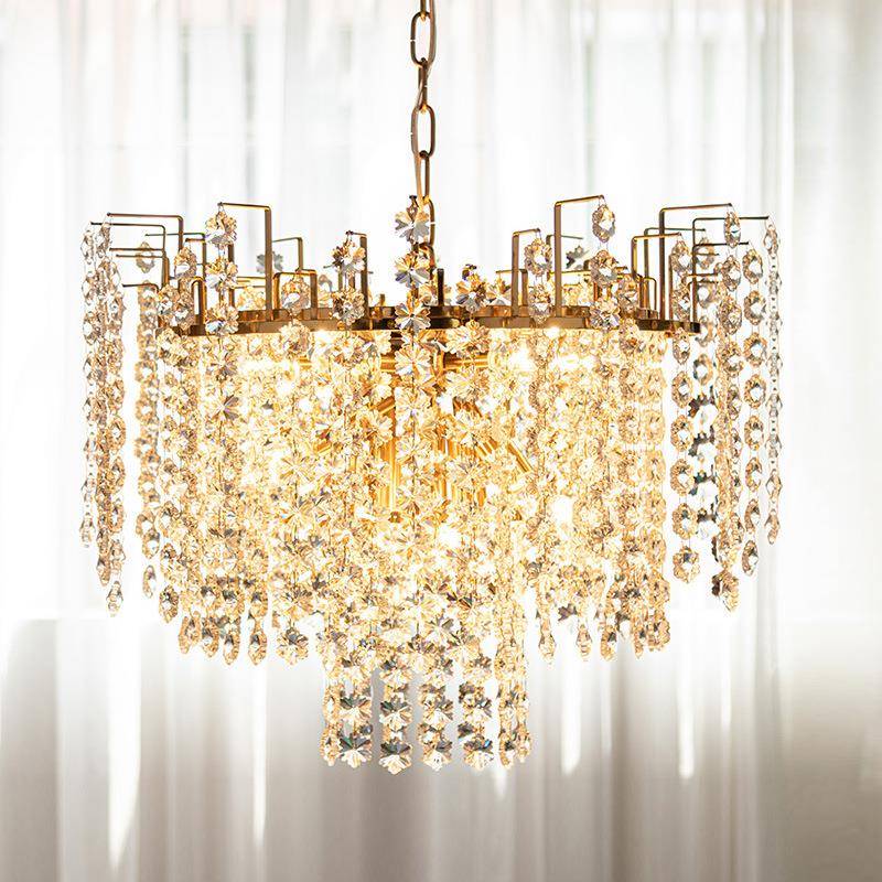 法式简约卧室灯水晶吊灯客厅主灯轻奢美式浪漫房间灯具餐厅创意