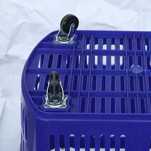 超市购物筐带轮手提篮塑料篮子拉杆大号加厚商场购物篮带轮家用