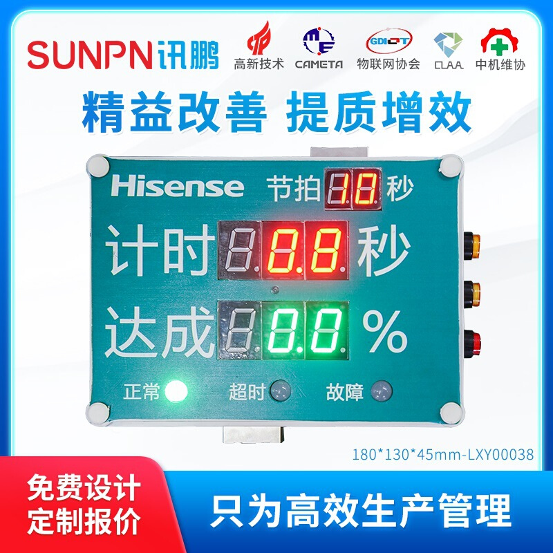 SUNPN工厂产线工位产量计数器生产节拍时间计时器智能工位机