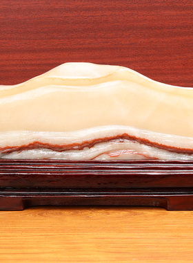 天然石材奇石摆件猪肉石30*18*4cm3772g五花肉桌面装饰雕刻石摆件