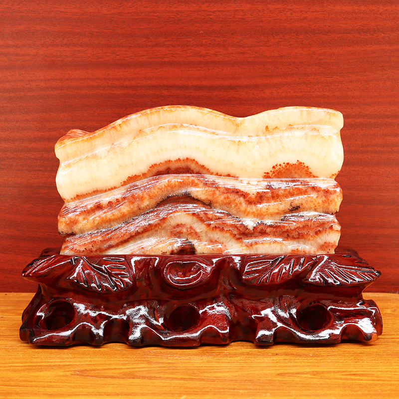奇石摆件天然石材猪肉石五花肉装饰工艺品礼物礼品22*15*8cm4485g