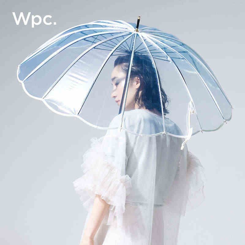 wpc透明雨伞加大加厚高颜值拍照果冻伞2025新款女生大号长柄手动图片