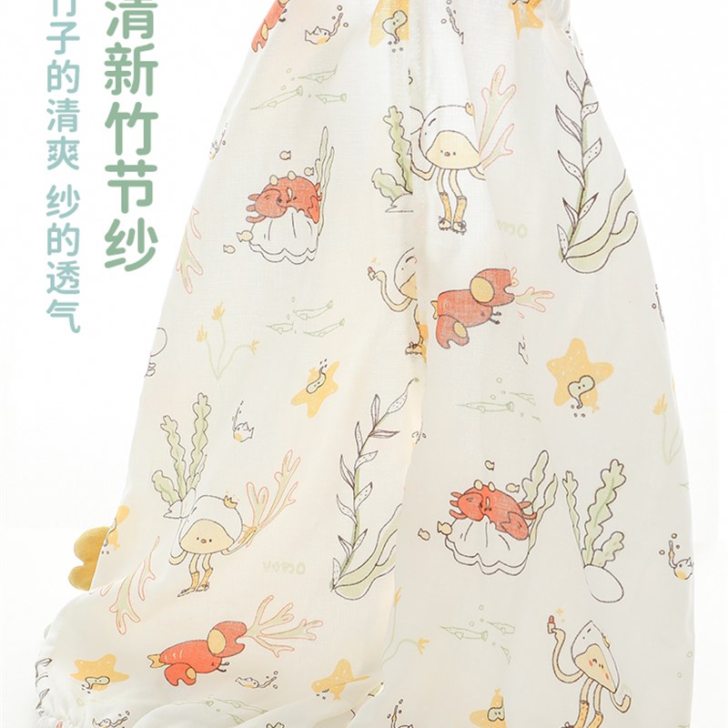 乐咪鼠女童防蚊裤夏季儿童薄款睡裤宝宝洋气纱布长裤夏装婴儿裤子