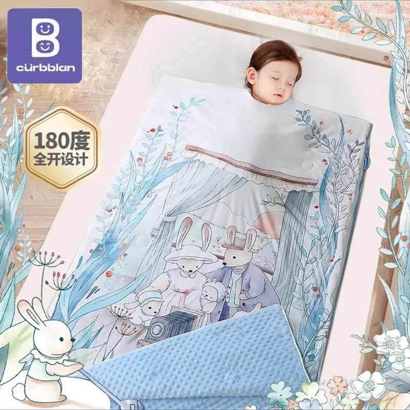 卡伴儿童防踢被豆豆绒秋冬款中大童加厚婴幼儿宝宝睡袋被子神器