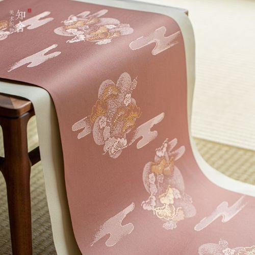 小白茶具//知舍云松茶席织锦桌旗茶桌布中式传统纹饰图案仙女风