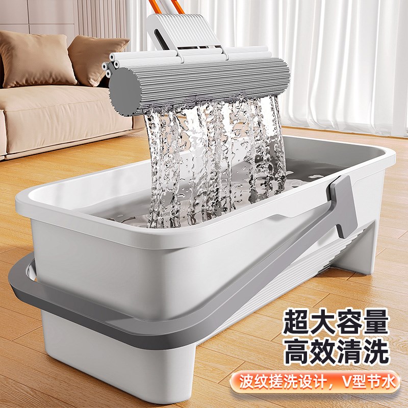 佳帮手拖把桶长方形胶棉拖把平板拖布清洗海绵家用手提清洁洗水桶
