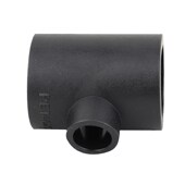 PE热熔管件三通自来水管接头T型配件黑色插接连接件全新料国标