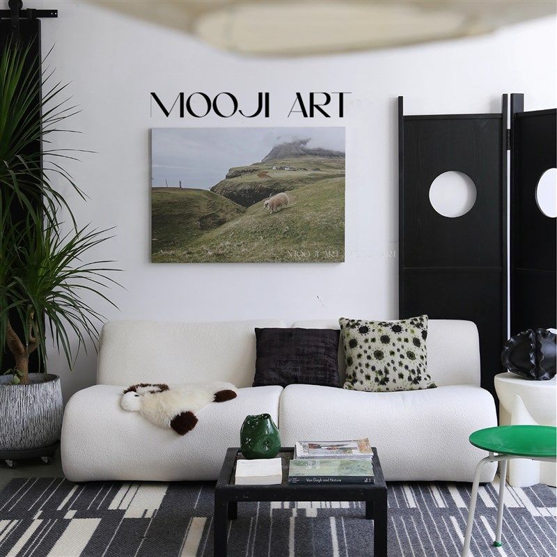 木吉艺术/下山的咩客厅背景墙装饰画高级感自然风景餐厅卧室挂画,家居饰品,现代装饰画,淘宝优惠券,粉丝福利购,淘宝优惠卷