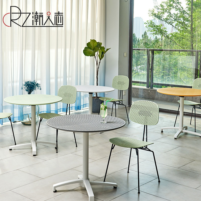 北欧小圆桌可折叠家用餐厅餐桌简约创意设计师户外庭院咖啡洽谈桌,住宅家具,不锈钢/PVC餐桌,淘宝优惠券,粉丝福利购,淘宝优惠卷