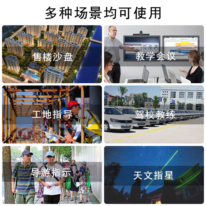 大功率激光笔绿光USB充电手电筒 售楼沙盘户外指示驾校教练镭射灯