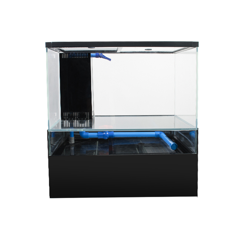 定制金晶超白玻璃底滤一体缸大型鱼缸家用办公室水族箱客厅家用