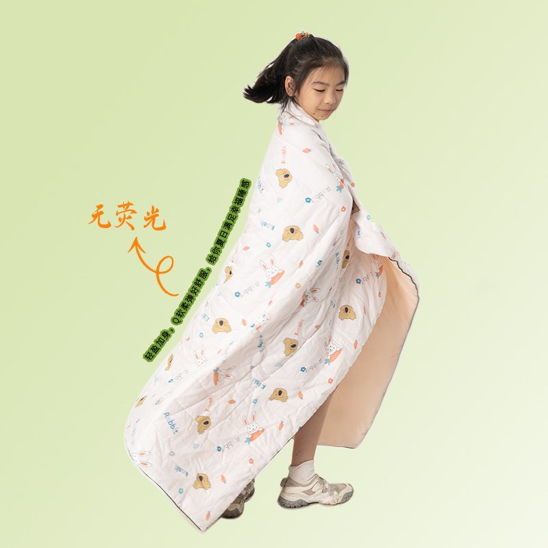 儿童午睡凉感丝空调被抱枕毯子两用幼儿园多功能夏凉被可机洗车载