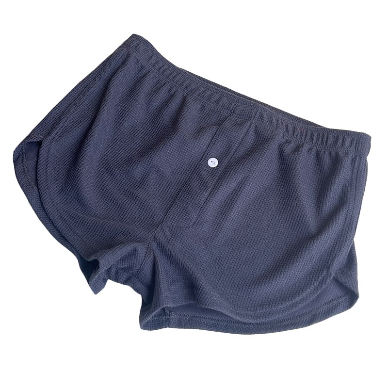 2条装青年男士居家内裤阿罗裤打底睡眠棉质U囊袋平角中腰宽松短裤