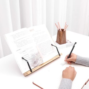 阅读架木质桌面看书架学生成人夹书神器固定放书可调节支架书夹