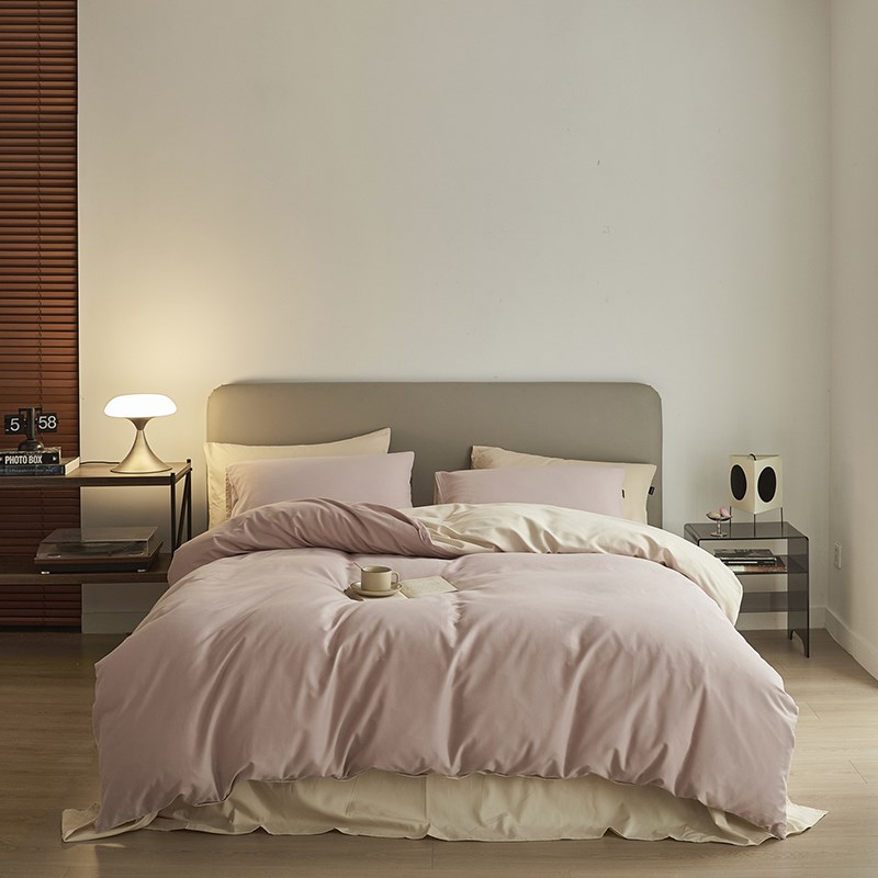 亲肤保暖A类100支全棉磨毛四件套素色纯棉磨绒床单加厚被套4件套