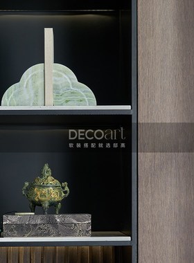 邸高家居样板房大平层客厅沙发边柜摆件 6套场景组合软装设计搭配