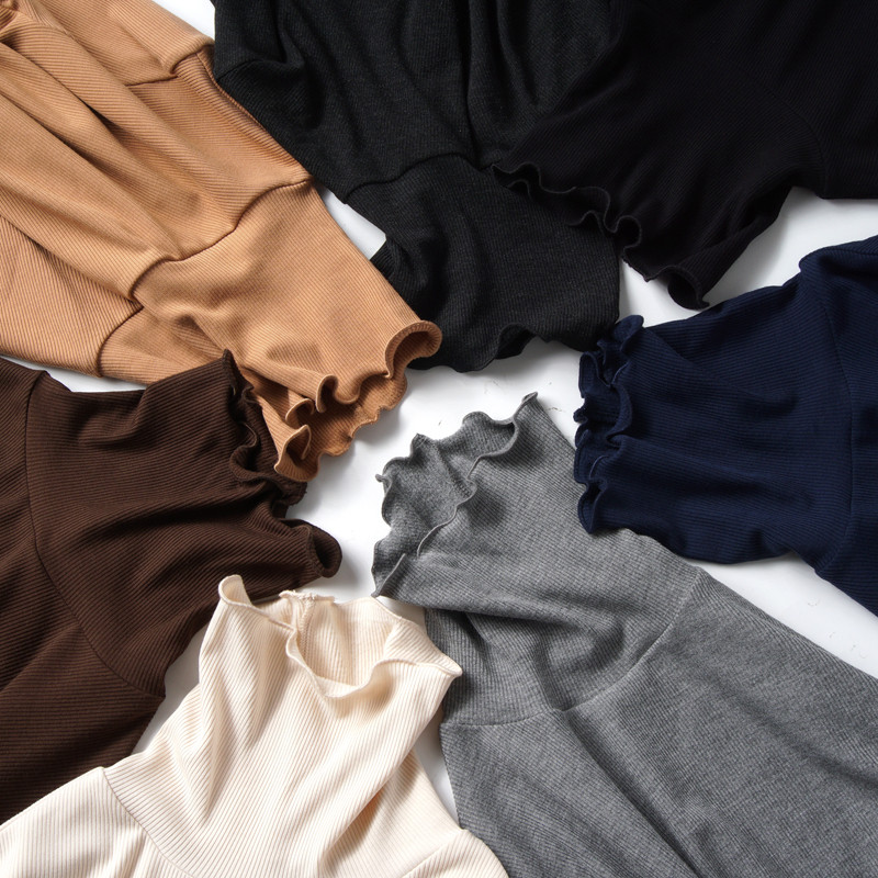 高性比!秋冬内搭外穿打底衫发热加绒毛衣堆堆领荷叶边摆针织衫女,女装/女士精品,毛针织衫,淘宝优惠券,粉丝福利购,淘宝优惠卷