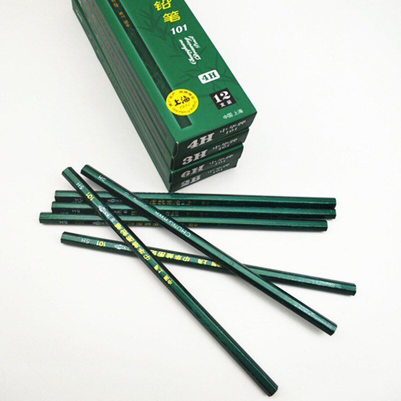 包邮中华铅笔101-B HB 2B 3B 4B 5B 6B 2H 3H 4H 5H 6H 绘图铅笔