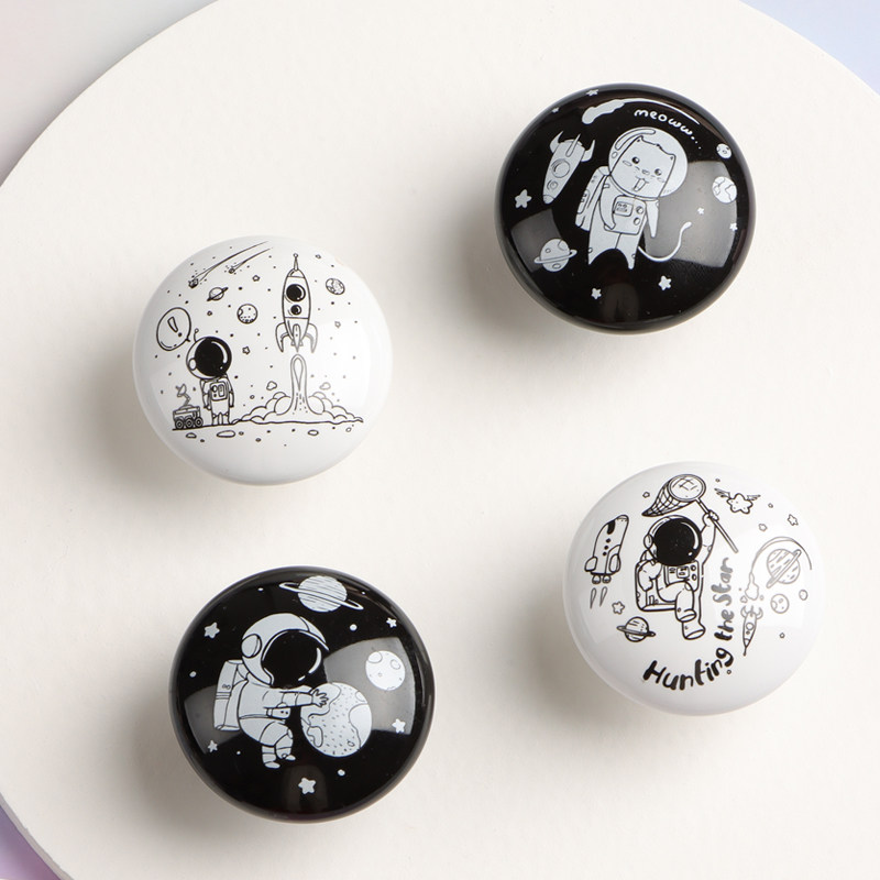 卡通宇航员拉手定制衣柜门橱柜子家具斗柜抽屉粉色单孔明装小把手,基础建材,小拉手,淘宝优惠券,粉丝福利购,淘宝优惠卷