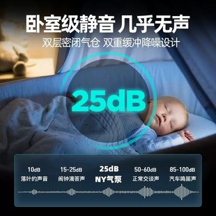 no1静音氧气泵鱼缸增氧泵水族箱大功率增氧机打氧机室内外充氧泵