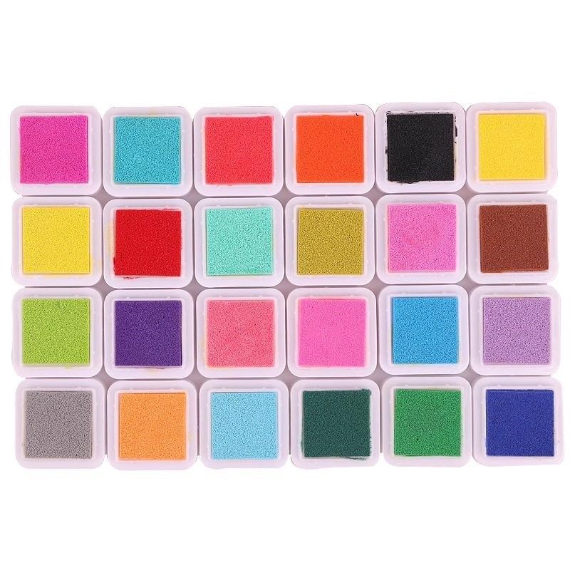 儿童手指画印泥12色24色彩色印泥可水洗 手帐印台橡皮章印章印泥,文具电教/文化用品/商务用品,可爱印泥,淘宝优惠券,粉丝福利购,淘宝优惠卷