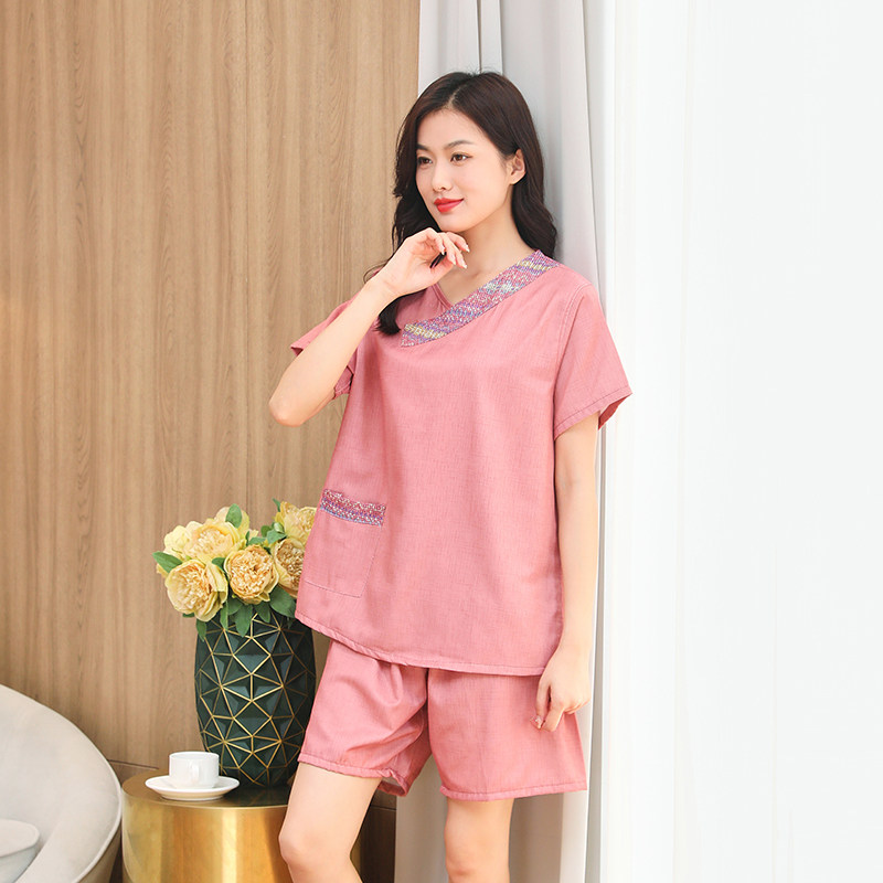 新款汗蒸服男女款情侣装高档贡缎桑拿服洗浴服大码加肥按摩服睡衣