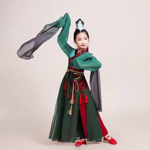 仙女汉服中国风民族舞蹈古典舞演出服装 水袖 舞蹈服惊鸿舞孙科古装