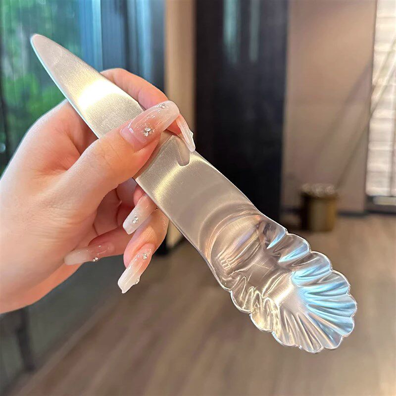 老板娘夏天吃西瓜勺专用勺! 316级不锈钢网红挖西瓜加宽手柄勺子