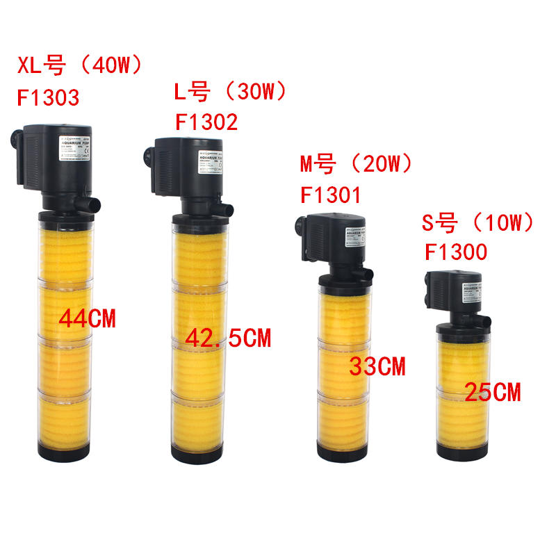鱼缸过滤器三合一内置循环泵上过滤增氧净水泵圆形静音小型潜水泵