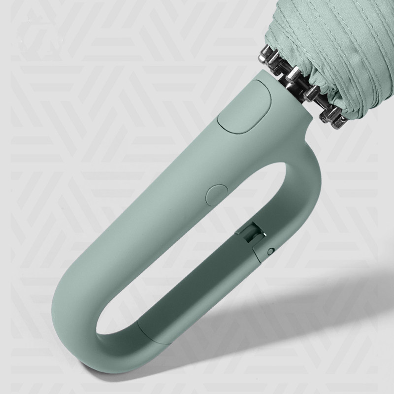 个性创意10骨加固抗风三折全自动折叠伞男女士简约便携挂钩雨伞潮