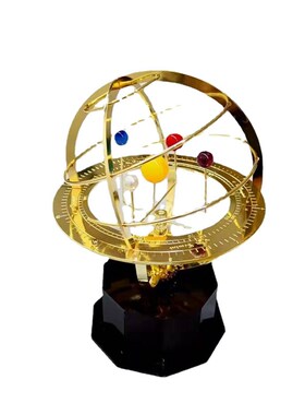创意星象仪灵摆科技感摆件八大恒星行星太阳系办公摆件模型水晶球