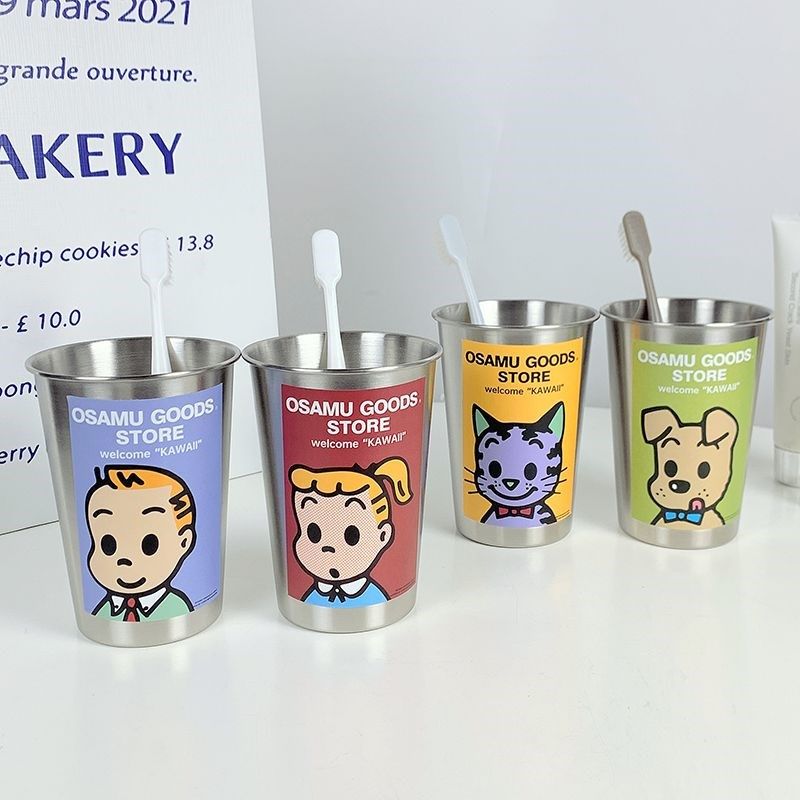 原田治可爱漱口杯304家用不锈钢牙刷宿舍高颜值洗漱水杯情侣牙缸,家庭/个人清洁工具,洗漱杯,淘宝优惠券,粉丝福利购,淘宝优惠卷