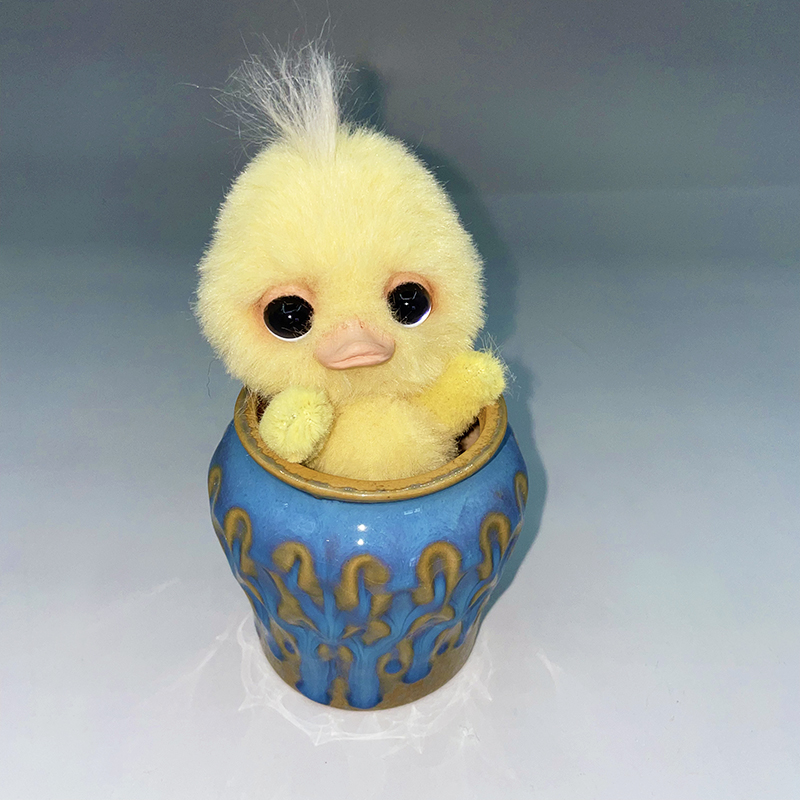 南姐手工 小鸡材料包 羊毛毡布艺手工 成品缝纫掌心 玩具娃娃玩偶