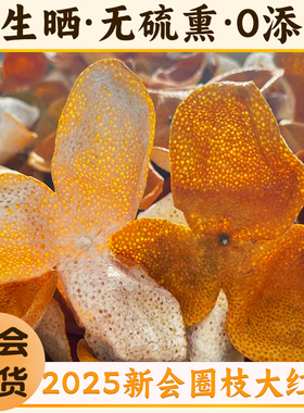 2025年当年新会大红陈皮广东江门3年老橘皮干泡水官方旗舰店泡茶