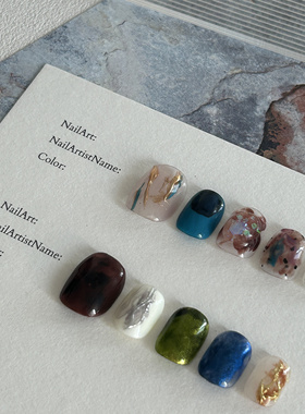 Foromance.【捕梦夏日 】短方圆甲 扁甲友好 纯手工穿戴甲