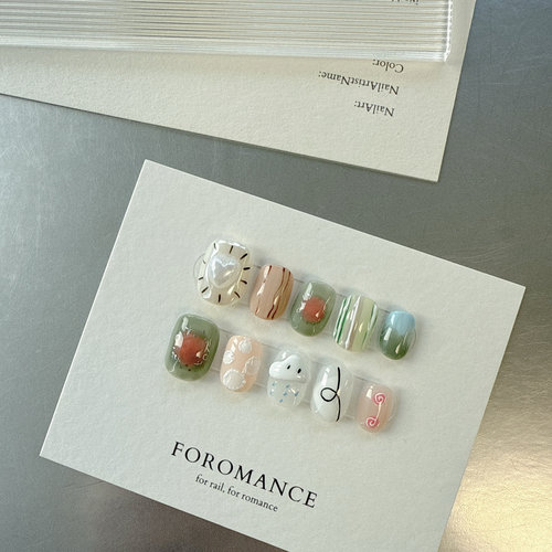 Foromance.【下雨天】漫画配色 手绘短甲捏捏款
