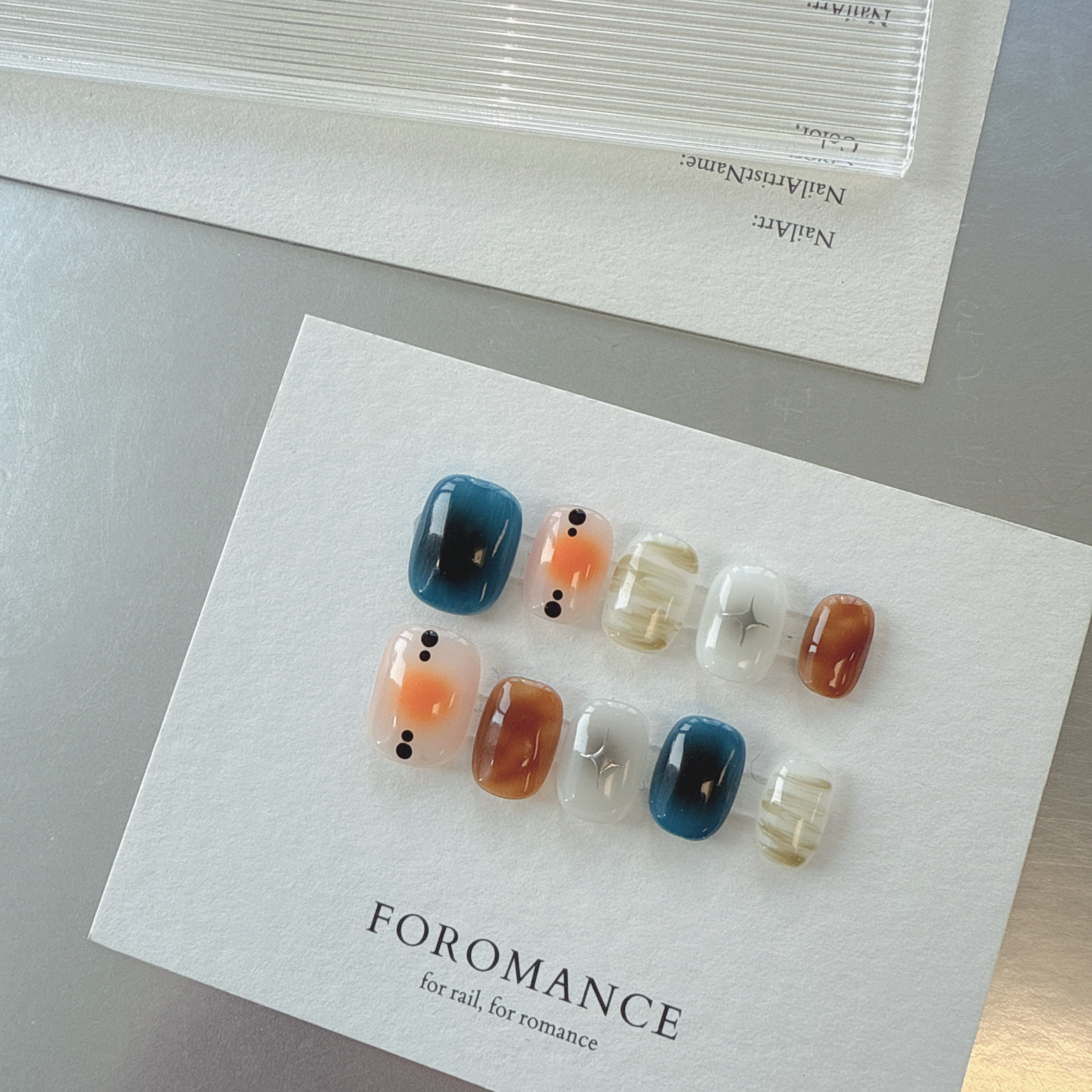 Foromance【吉他手】活力动感 可盐可甜 短甲 纯手工穿戴甲