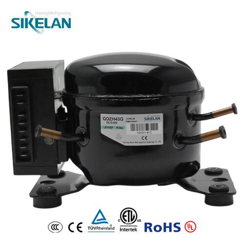 R134A 12/24V直流压缩机/车载冰箱/冰柜压缩机 制冷压缩机QDZH91G