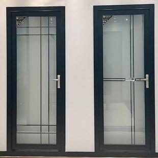 卫生间门现货包邮一整套定作虹玻璃门安装钛镁铝合金门单门新款