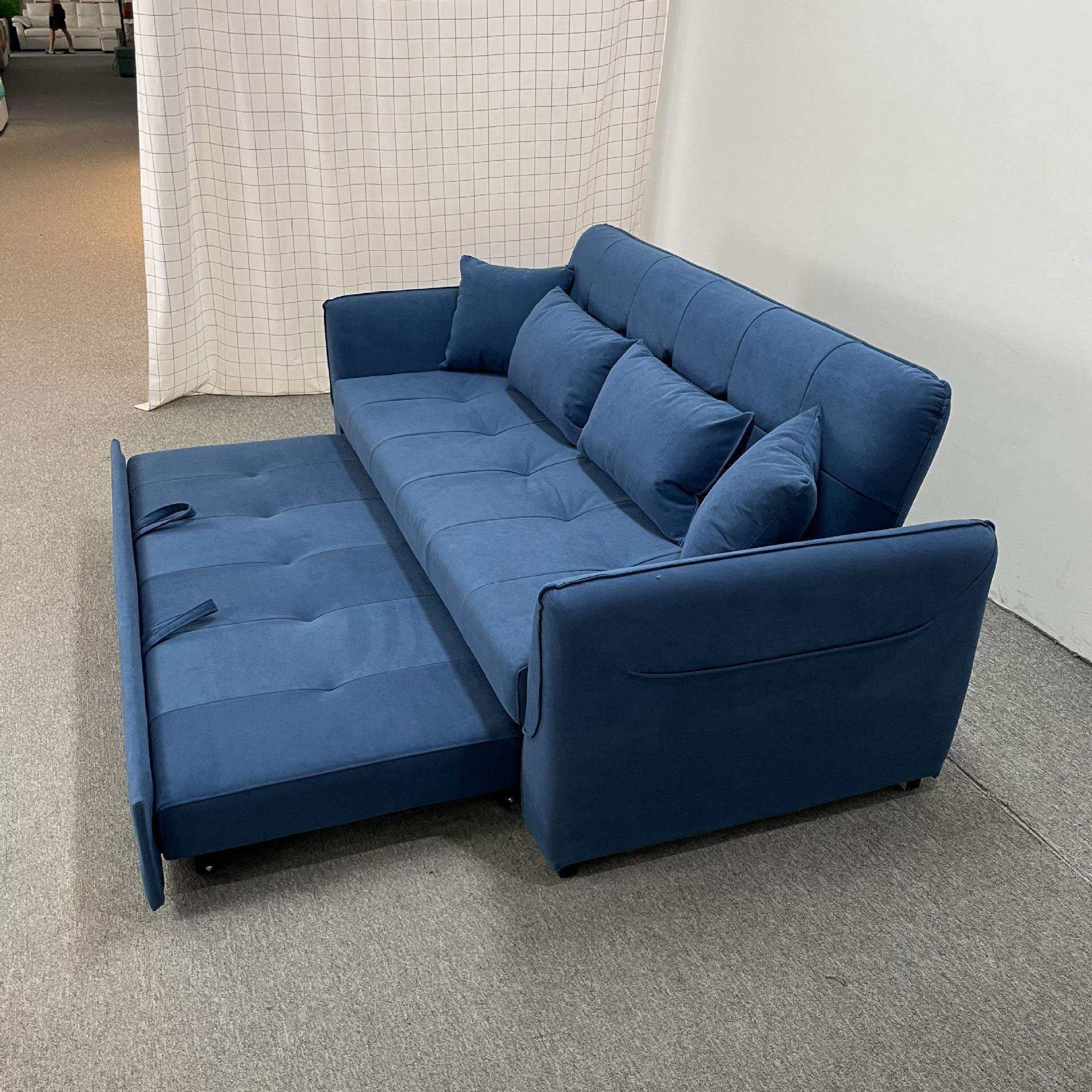 简约百搭科技布沙发床直排贵妃可拆洗折叠多功能两用沙发床