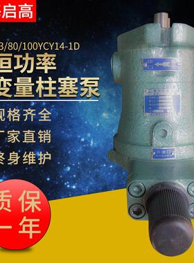 63/80/100YCY14-1D泵头轴头30或40恒功率变量柱塞泵