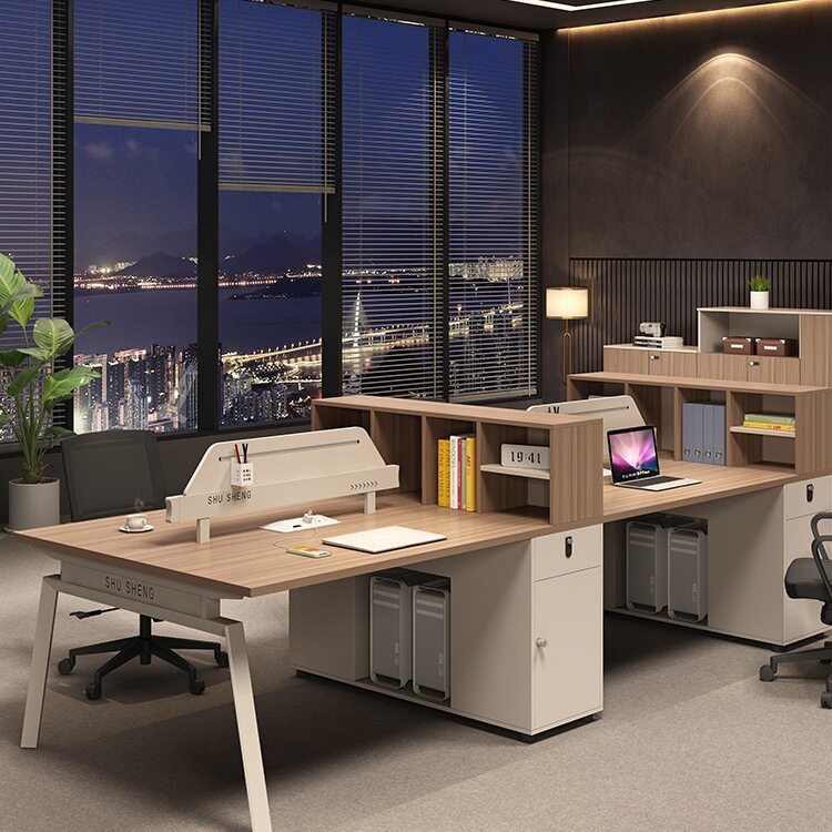 职员桌办公桌椅组合简约现代办公室屏风电脑桌员工位六人位卡座