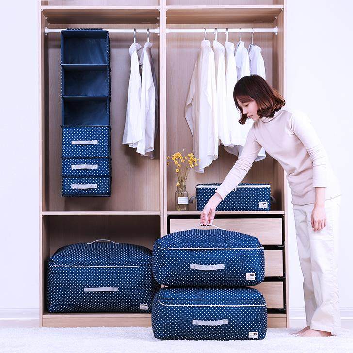 天台悦先被子收纳袋布艺棉被整理袋换季衣服收纳袋耐用大容量家用