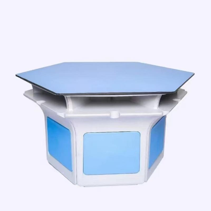 学生理化生六边形实验桌地理劳技圆形塑料桌子科学创客探究实验桌