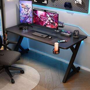 网咖木质电脑桌碳纤维电竞桌网吧专用网红台式桌家用电竞房用桌子